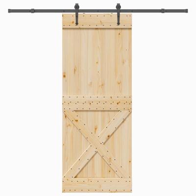 Schuifdeur met beslag 90x210 cm massief grenenhout