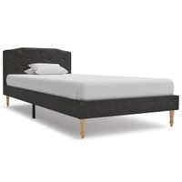 vidaXL Bedframe stof zwart 90x190 cm - thumbnail