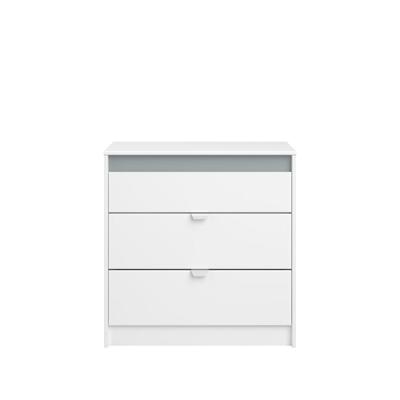 Leen Bakker - Ladekast Bobby - 80x78,5x40,5 Cm - Spaanplaat - Wit - 78.4x80x40.5 Cm