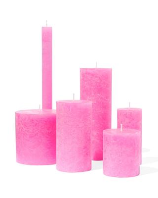 HEMA Rustieke kaarsen donkerroze (donkerroze)