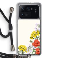 Wilde bloemen: Xiaomi Mi 11 Ultra Transparant Hoesje met koord