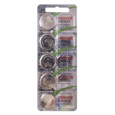 MAXELL speciale batterij CR2025, 5 stuks.