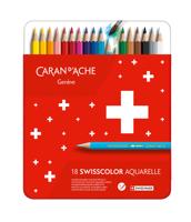 Kleurpotl caran d ache swisscolor aquarel 18st ass