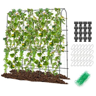 179 x 180 cm Gebogen Tuinrek voor Klimplanten U-Vormig Rek voor Verhoogde Tuin Steunframe voor Groenten Fruit en Bloemen