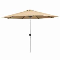 Marbueno Parasol Staal 8 Spaken D270 cm Polyester Bruin Tuin, Zwembad, Terras