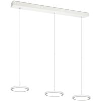 LED Hanglamp - Hangverlichting - Trion Trula - 30W - 3-lichts - Natuurlijk Wit 4000K - Dimbaar - Rechthoek - Mat Wit - Aluminium - thumbnail