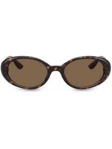 Dolce & Gabbana Eyewear lunettes de soleil Re-Edition DNA à monture ovale - Marron