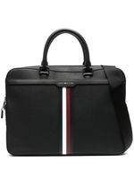 Tommy Hilfiger pochette d'ordinateur à effet enduir - Noir