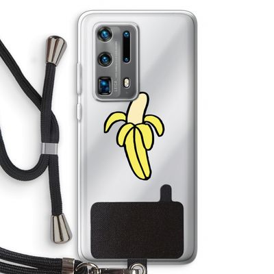 Banana: Huawei P40 Pro Plus Transparant Hoesje met koord