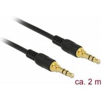 DeLOCK 85549 2m 3.5mm 3.5mm Zwart audio kabel - thumbnail