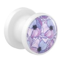 Tunnel met bloemendesign Acryl Tunnels & Plugs