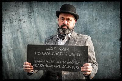 3-delig Tweed Pak Houndstooth Lichtgrijs | Peaky Blinders
