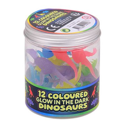 Johntoy glow in the dark gekleurde speelfiguren , 12st.