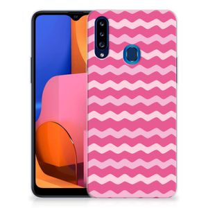 Samsung Galaxy A20s TPU bumper Waves Pink