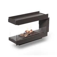 Forma 1200 Kamerverdeler - Ingebouwde Kamerverdeler Bio-ethanolhaard met FLA4 990 Logs-brander