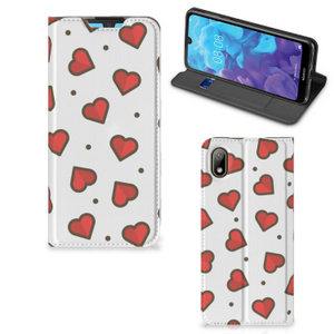 Huawei Y5 (2019) Hoesje met Magneet Hearts