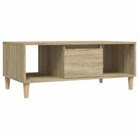 The Living Store Salontafel Sonoma Eiken - 90 x 50 x 36.5 cm - Duurzaam Houten Ontwerp