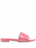 Giuliano Galiano short en cuir à effet peau de crocodile - Rose