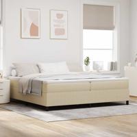 Boxspring bed Grijs groen 200 x 200 cm Katoenen stof