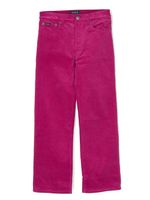 POLO RALPH LAUREN KIDS pantalon en velours côtelé à coupe droite - Rose