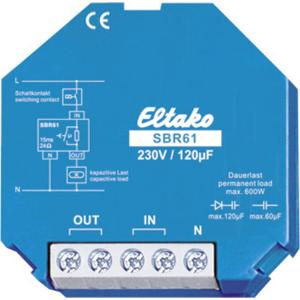 Eltako 61100330 Stroombegrenzingsrelais capacitief 230 V/120 microfarad. 1 NO-contact 10 A/250 V AC Blauw