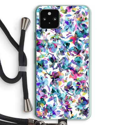 Hibiscus Flowers: Pixel 5a 5G Transparant Hoesje met koord