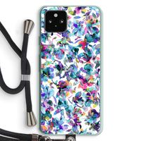Hibiscus Flowers: Pixel 5a 5G Transparant Hoesje met koord