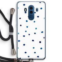 Blauwe stippen: Huawei Mate 10 Pro Transparant Hoesje met koord