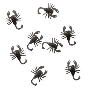 Nep schorpioenen 6 cm - zwart - 8x stuks - Horror/griezel thema decoratie beestjes