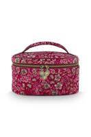 Pip Studio Pip Studio Cleo Beauty Case Quilted Daisy Dreams Red 26x16x16cm