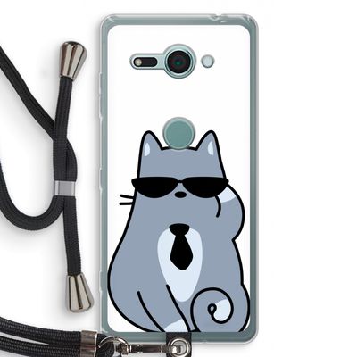Cool cat: Sony Xperia XZ2 Compact Transparant Hoesje met koord