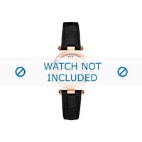Guess horlogeband X17012L1 Leder Zwart 20mm + zwart stiksel