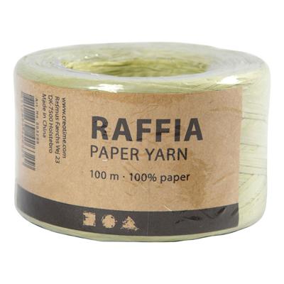 Creativ Company Papier raffia garen lichtgroen, 100m