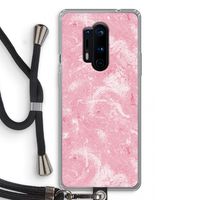 Abstract Painting Pink: OnePlus 8 Pro Transparant Hoesje met koord
