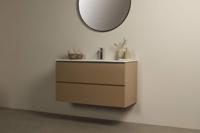 Badezimmermöbel Beige Nevado 100 cm mit Keramikwaschbecken Badezimmermöbel Beige Nevado 100 cm mit Keramikwaschbecken