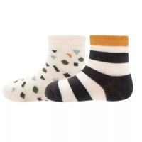 Ewers sokken thermo 2-pack strepen bruin-17-18