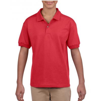 Gildan poloshirt - voor kinderen - rood - jongens/meisjes - katoen/polyester