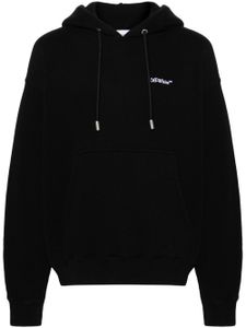 Off-White hoodie en coton biologique à logo brodé - Noir