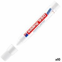 Permanente markeerstift Edding 950 Wit 10 Onderdelen (10 Stuks)