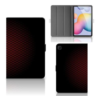 Samsung Galaxy Tab S6 Lite | S6 Lite (2022) Tablet Hoes Geruit Rood Samsung Galaxy Tab S6 Lite | S6 Lite (2022) Tablet Hoes Geruit Rood