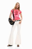 Uitgefranste flare spijkerbroek - WHITE - 40