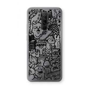 Vexx Black Mixtape: Xiaomi Redmi 9 Transparant Hoesje