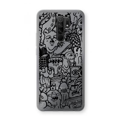 Vexx Black Mixtape: Xiaomi Redmi 9 Transparant Hoesje