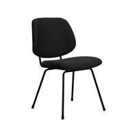 LABEL51 Eetkamerstoel Bello - Zwart - Fluweel - Zwart Metalen Frame