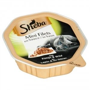 Sheba Mini Filets met konijn en wild in saus natvoer kat (kuipjes 85 g) Per 44 (44 x 85 g)