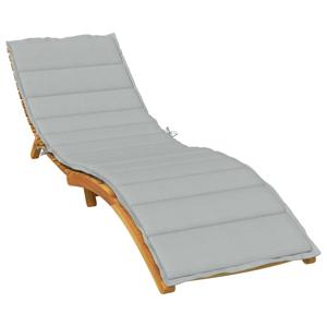 VidaXL Ligbedkussen 200x60x4 cm stof gemêleerd lichtgrijs