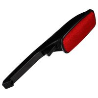 Kledingborstel/pluizenborstel zwart/rood 25 cm met roterende kop   -