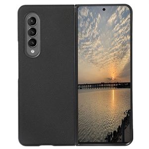 Samsung Galaxy Z Fold4 Getextureerde Hybrid Case - Zwart