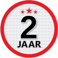 2 jaar luxe versiering sticker rond - thumbnail