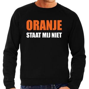 Oranje staat mij niet sweater zwart heren 2XL  -